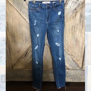 Hollister high rise ripped jeans
